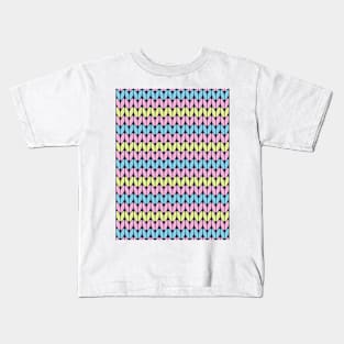 Knitting Pattern Colorful Kids T-Shirt